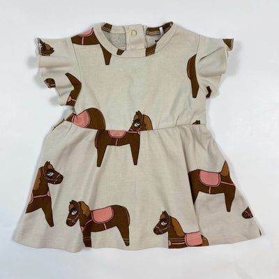 Mini Rodini pony print organic cotton dress 56/62 1