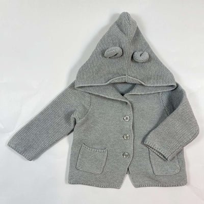 Gap grey bunny hoodie cardigan 12-18M 1