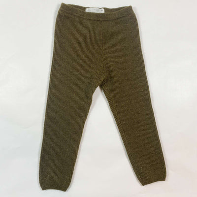 Zara green melange alpaca & wool blend leggings 2-3Y/98 1