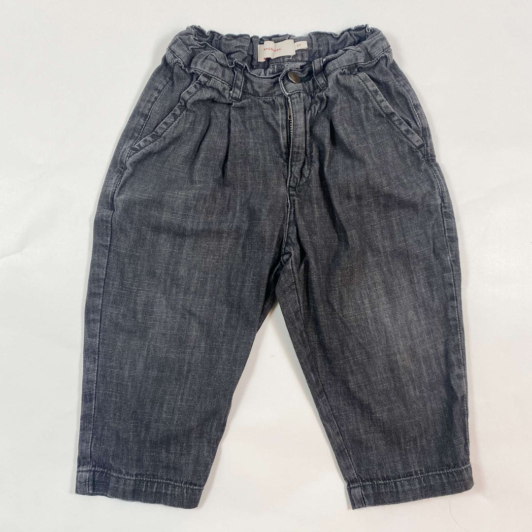 Tinycottons faded black loose fit denim 2Y 1