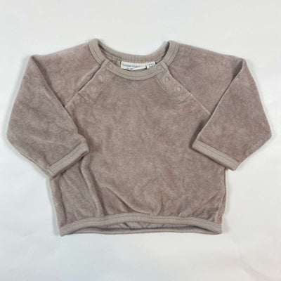 Sense Organics greige velour sweater 6-9M/74 1