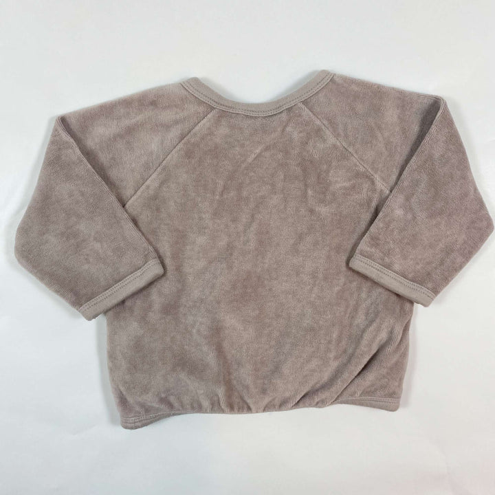 Sense Organics greige velour sweater 6-9M/74 2