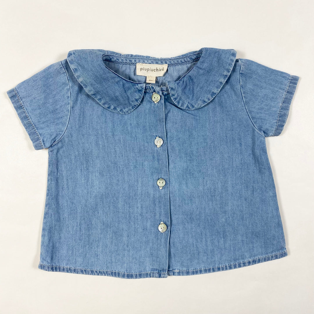 Piupiuchick denim short-sleeved blouse 6M 1