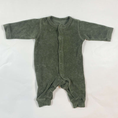 Poudre Organic pine green terry pyjama 3M 1