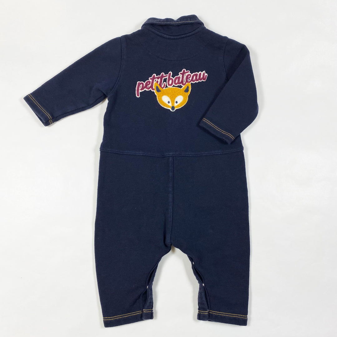 Petit Bateau navy jumpsuit with fox 6M/67 1