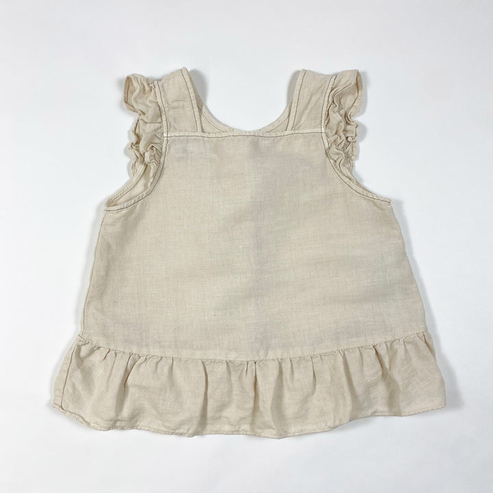 Zara beige linen sleeveless blouse 3-4Y/104
