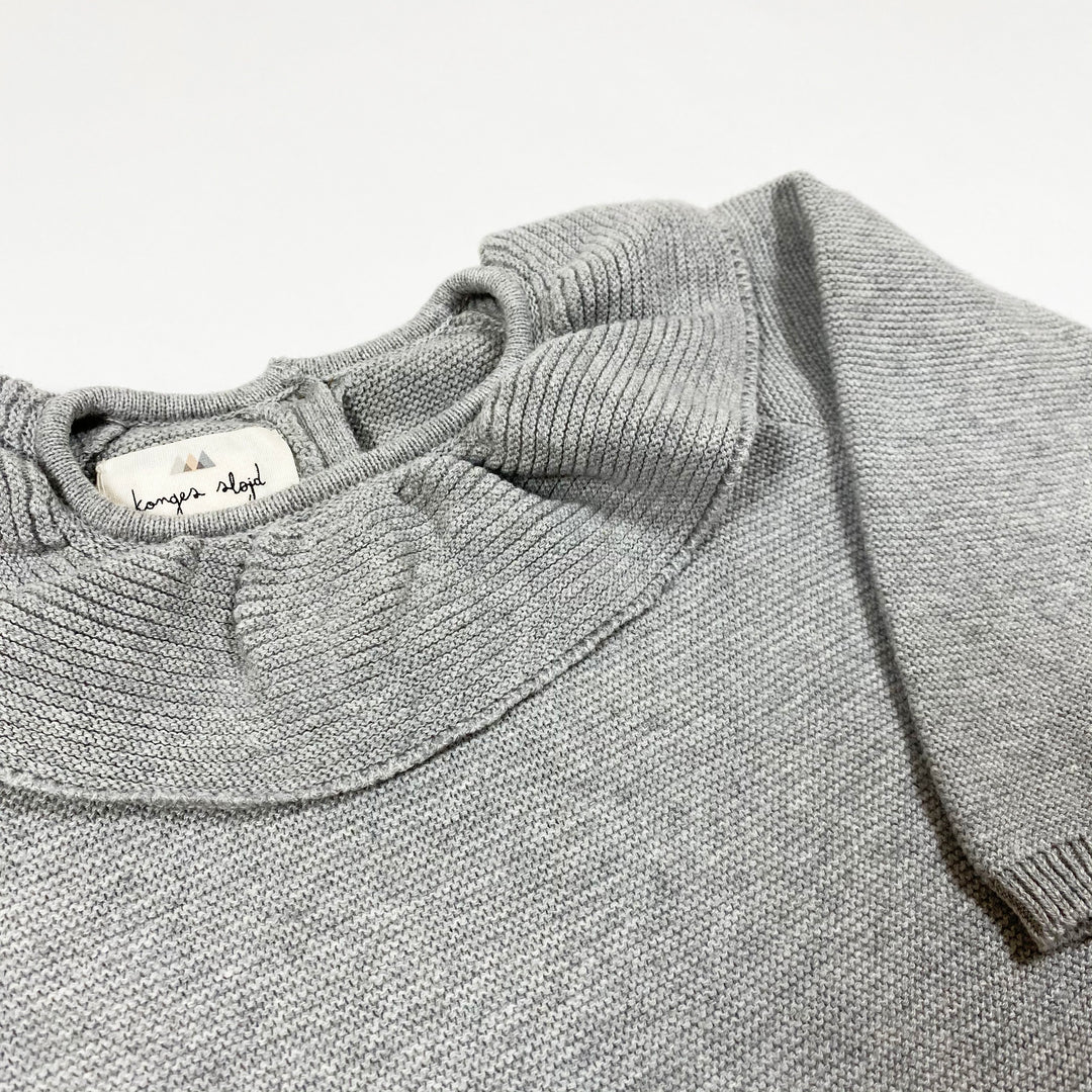 Konges Slojd grauer Fiol Strickpullover mit Oversize-Strickjacke 56/62