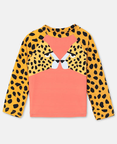 Stella McCartney Kids orange cheetah swim T-shirt Second Season 18M 1