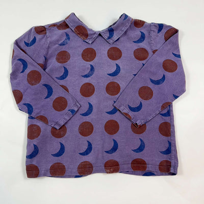 Bobo Choses purple moon print blouse 4-5Y 2