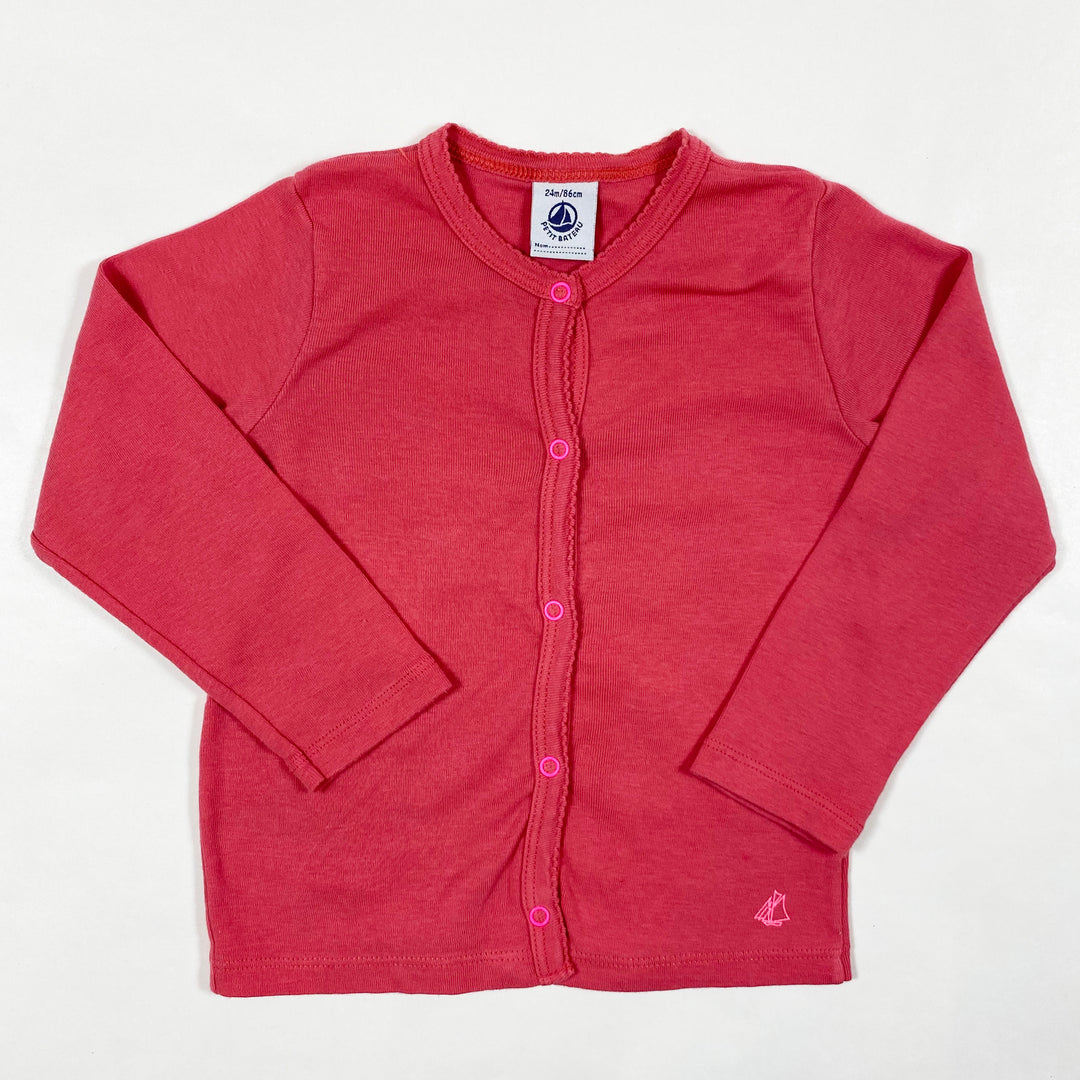 Petit Bateau pink cardigan 24M/86 1