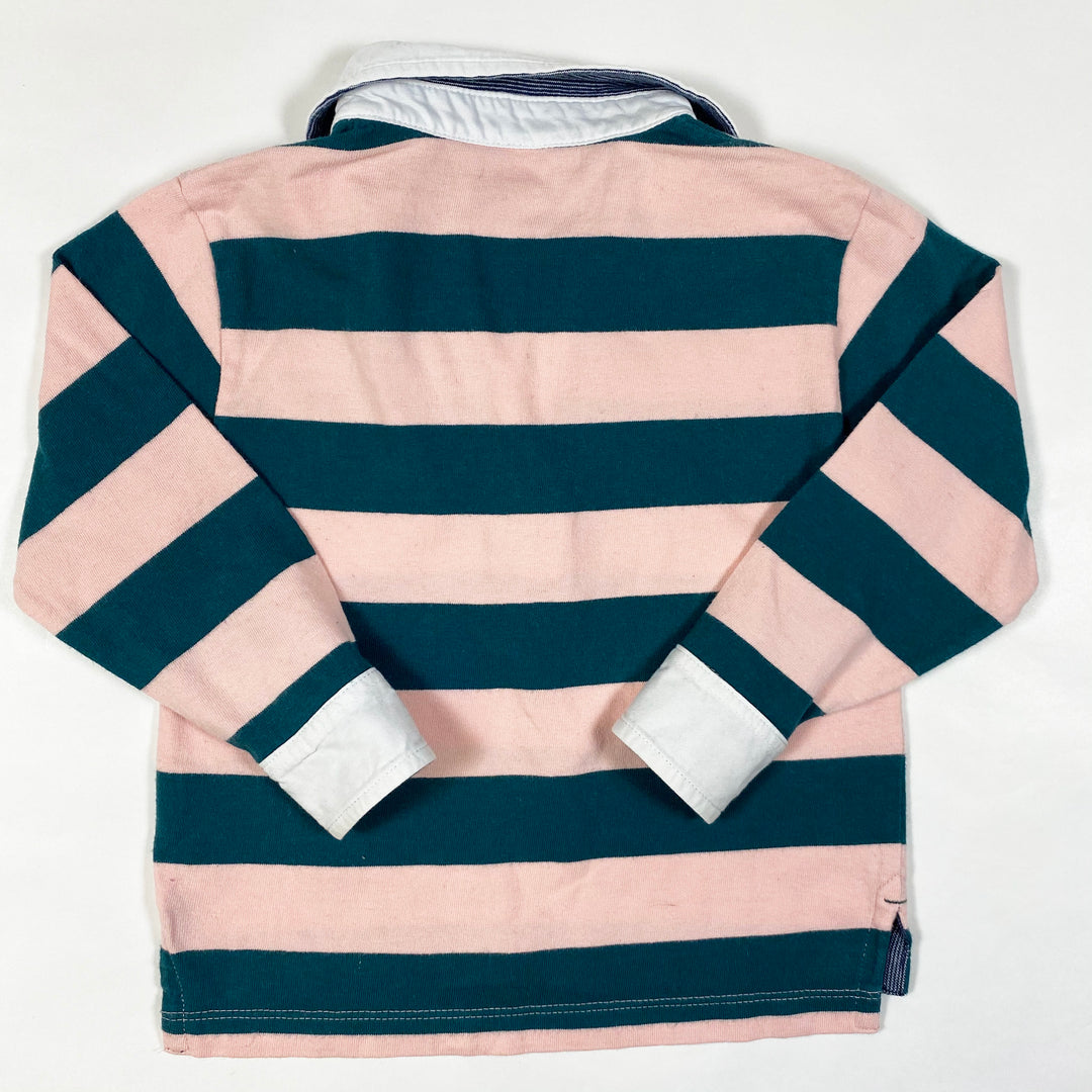 Petit Bateau green striped longsleeve polo 3Y/95 3