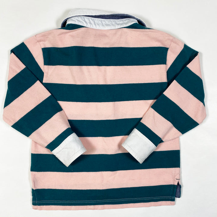 Petit Bateau green striped longsleeve polo 3Y/95 3