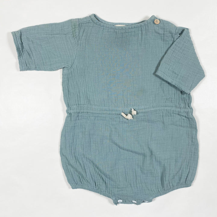 Marsou Paris teal muslin romper 24M 1