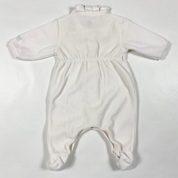 Petit Bateau white velour pyjama NB/50 3