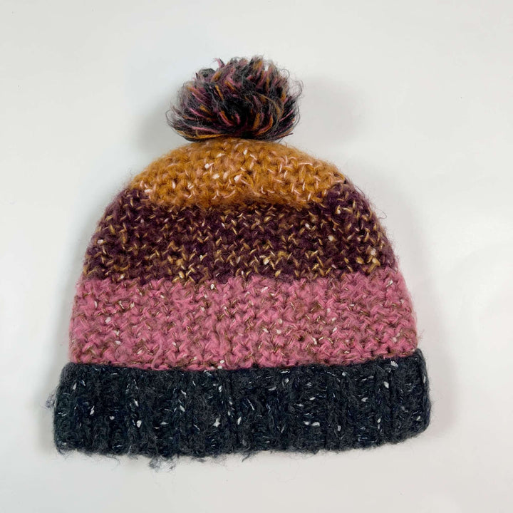 Barts colour block stripe  knit Azalea beanie  55cm 2