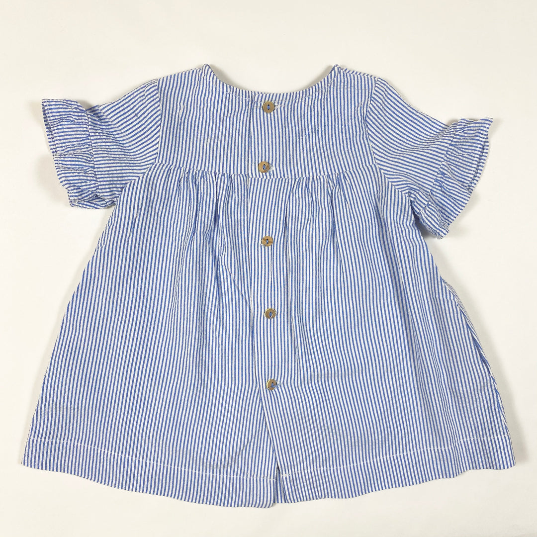 Zara blue striped seersucker dress 9-12M/80
