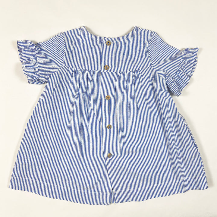 Zara blue striped seersucker dress 9-12M/80