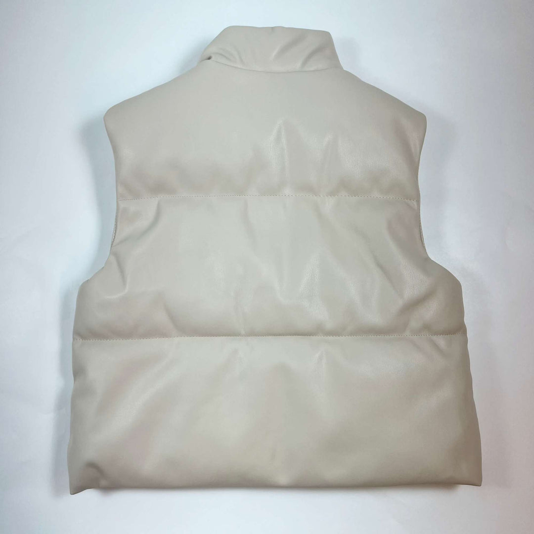 Zara beige faux leather gilet 8-9Y 2