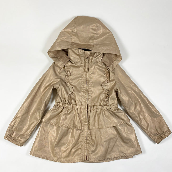 Charanga bronze frill spring jacket with hidable hood 104/3-4Y