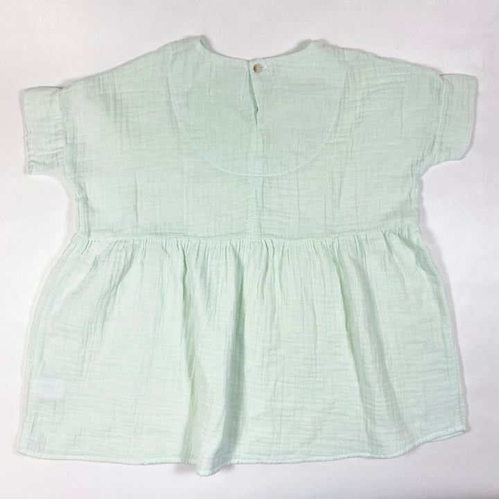 Boy + Girl turquoise muslin short-sleeved dress Second Season 4Y