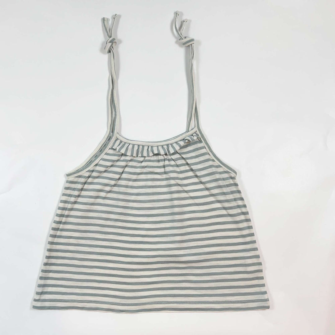 Búho soft teal striped top 6Y 2