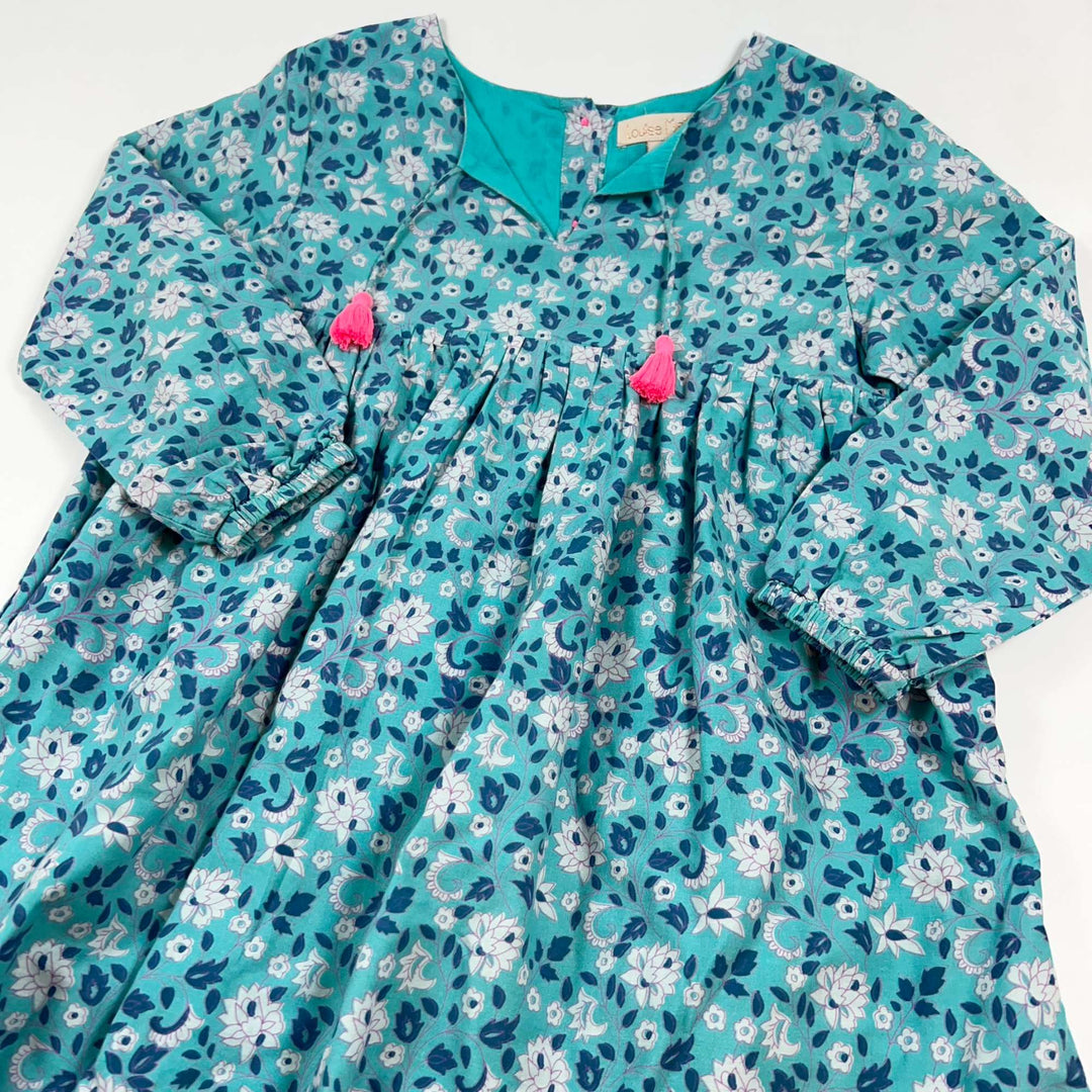 Louise Misha turquoise floral dress 6Y 2