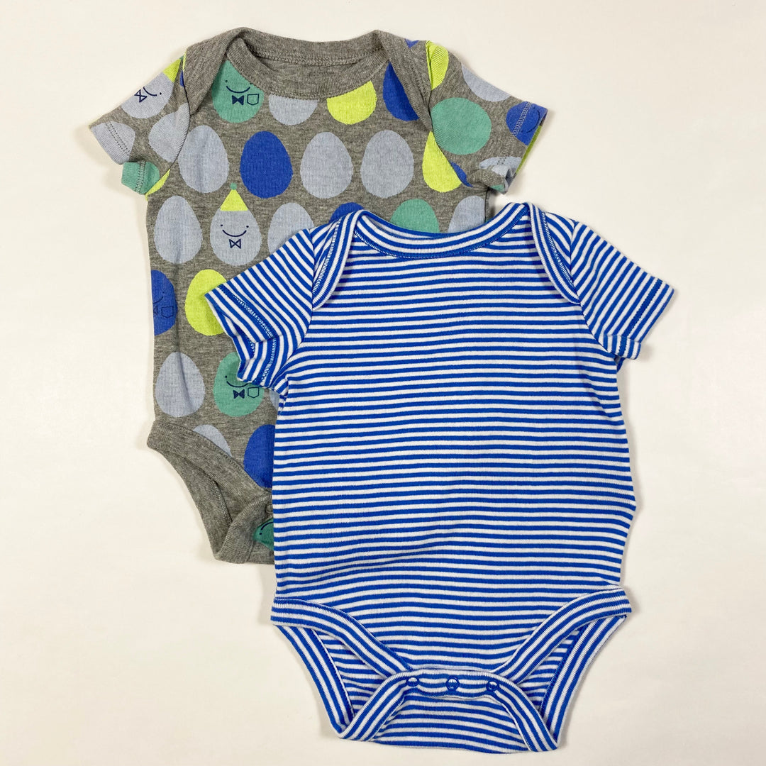 Gap blue/grey short-sleeved bodys set of 2 0-3M 1