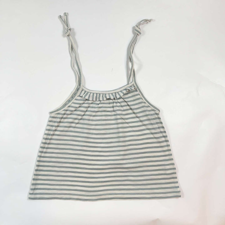 Búho soft teal striped top 6Y 1