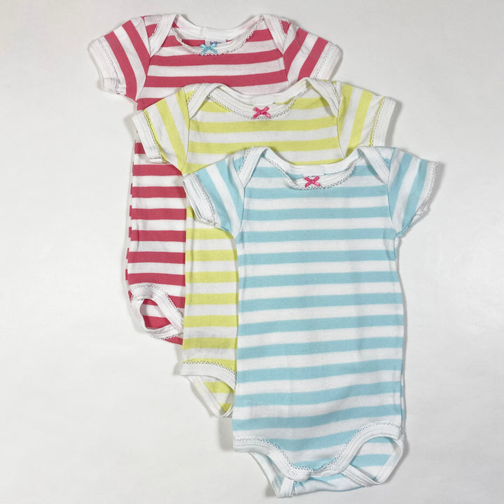 Petit Bateau set of 3 striped short-sleeved bodys 3M/60cm 1