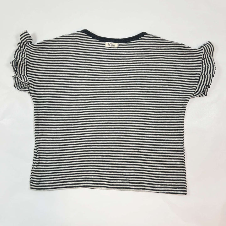 Búho navy striped T-shirt with ruffles 6Y 2