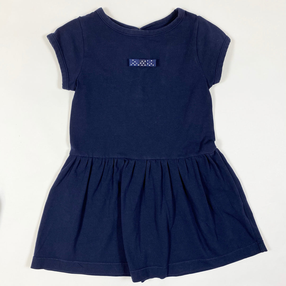 Jacadi navy jersey dress with bloomers 36M/96cm