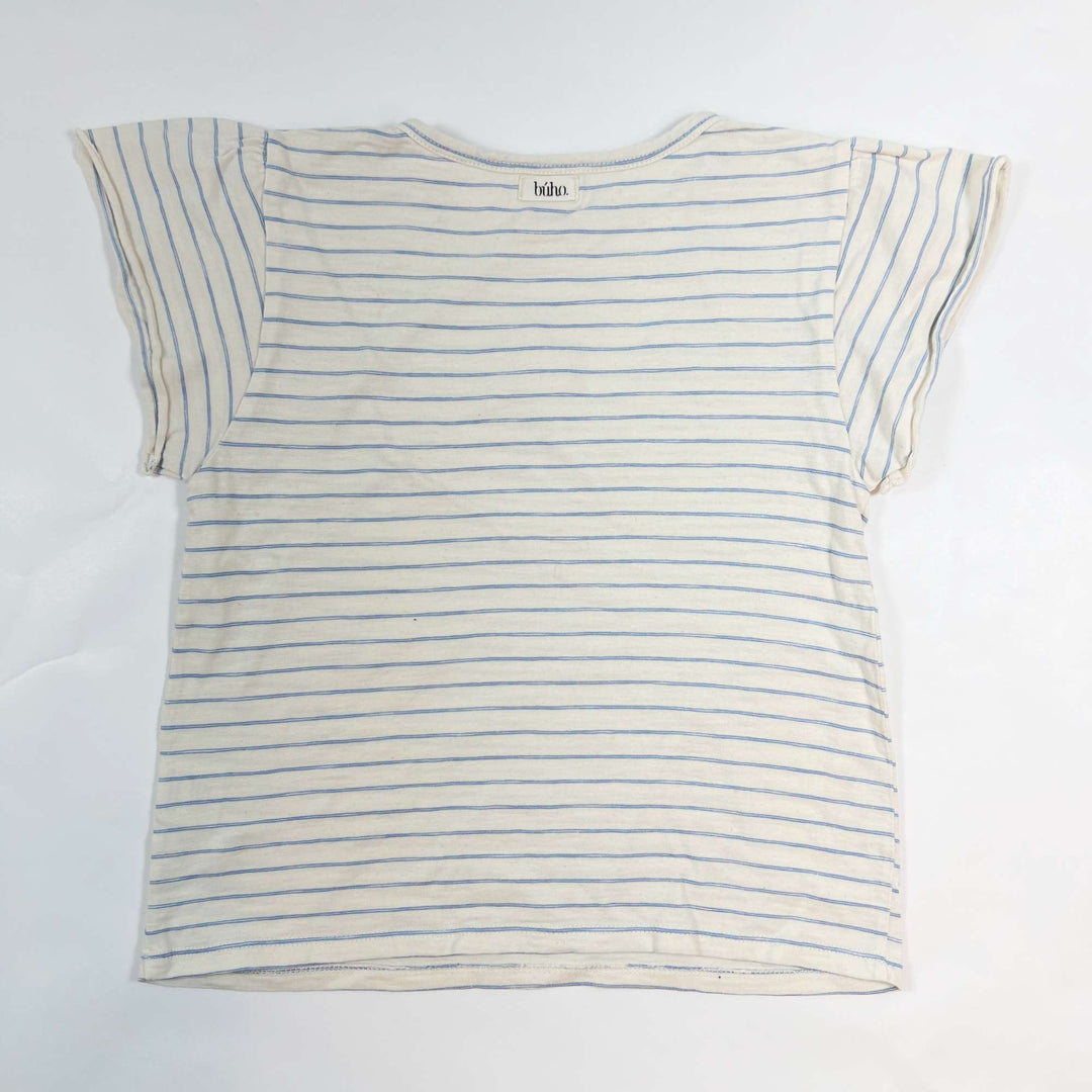 Búho off-white striped T-shirt 6Y 2