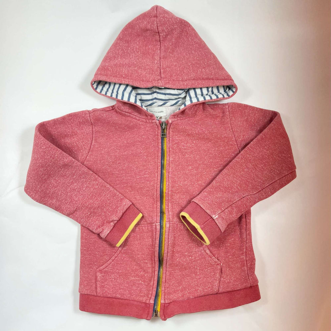 Arsène et les pipelettes red zip hoodie 6Y 2