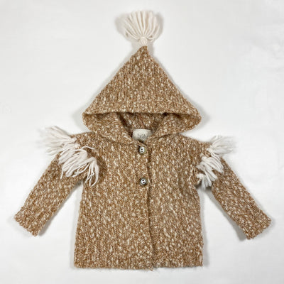 Búho hooded knitted cardigan 6M 1