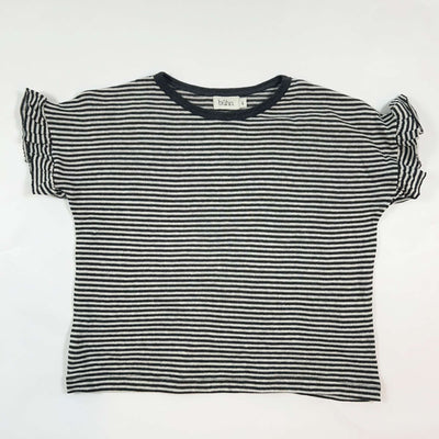Búho navy striped T-shirt with ruffles 6Y 1