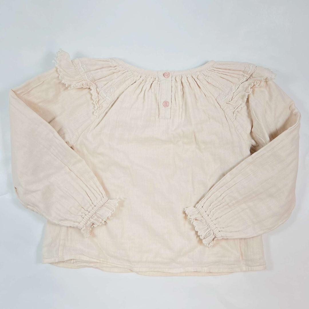Louise Misha pale rose embroidered muslin blouse 7Y 3