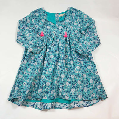 Louise Misha turquoise floral dress 6Y 1