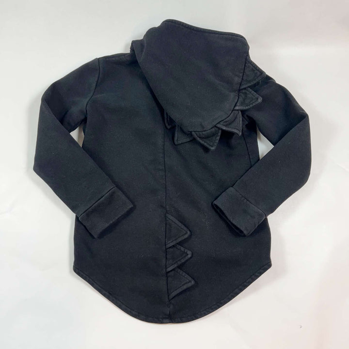 Kukukid black Dino cotton zip hoodie 98-104cm 2