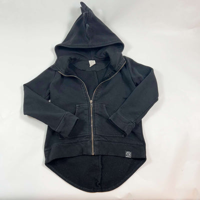 Kukukid black Dino cotton zip hoodie 98-104cm 1