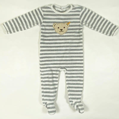 Steiff grey stripe velour pyjama 9M/74 1