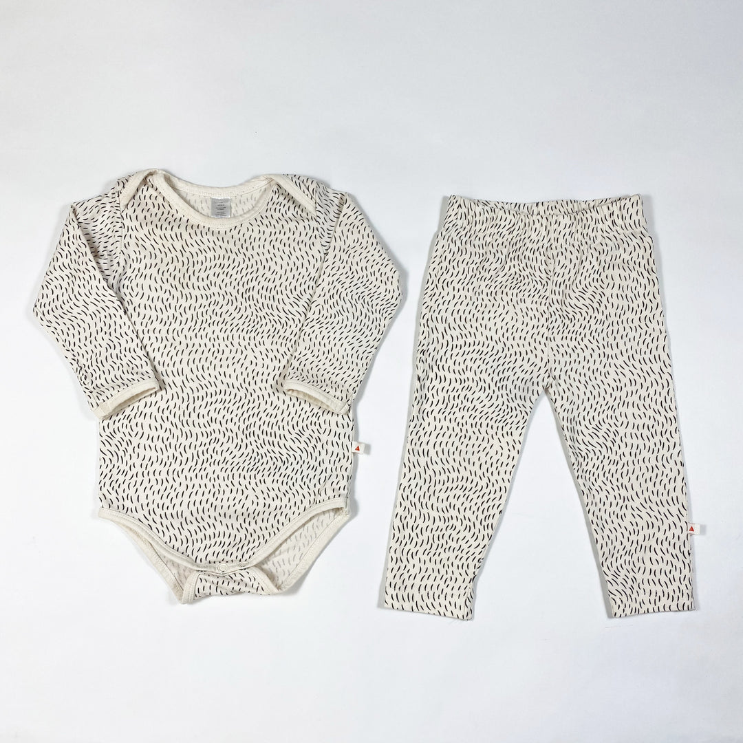 Lalalulu fur print body + legging set 12/18M