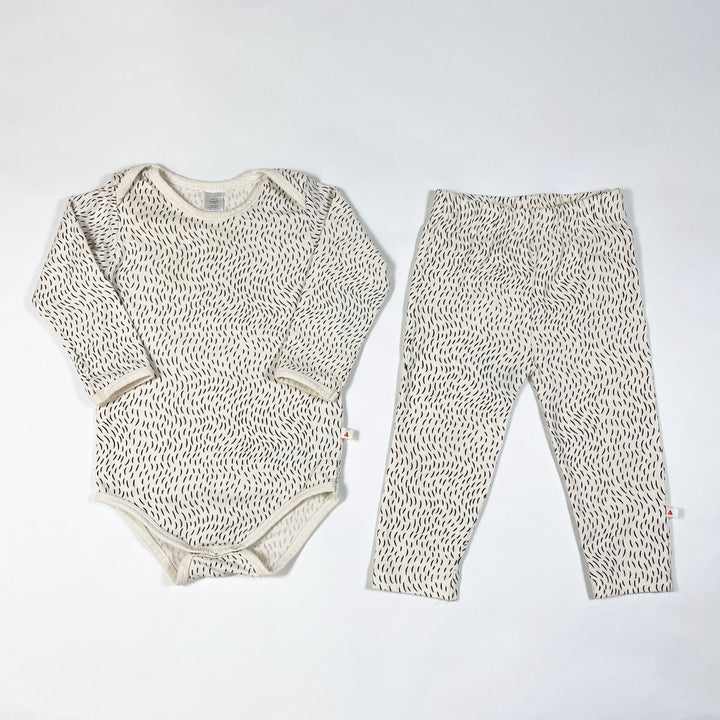 Lalalulu fur print body + legging set 12/18M