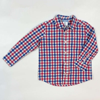 Jacadi blue/red checked shirt 3Y/96 1