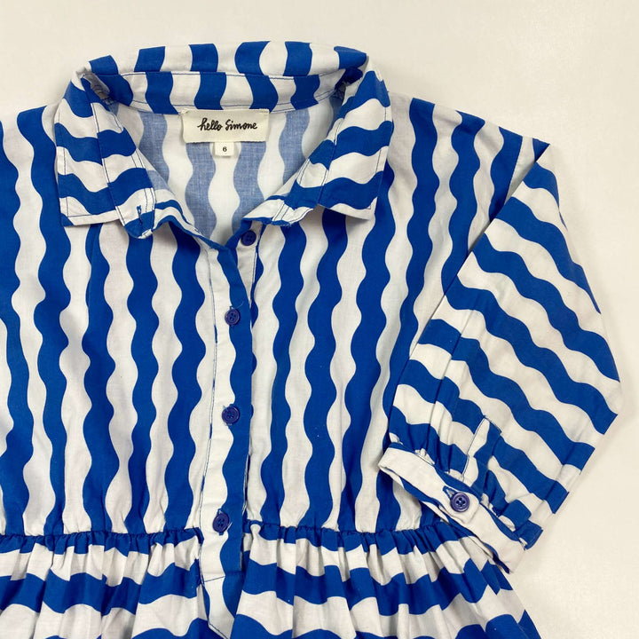 Hello Simone blue long-sleeved shirt dress 6Y 2