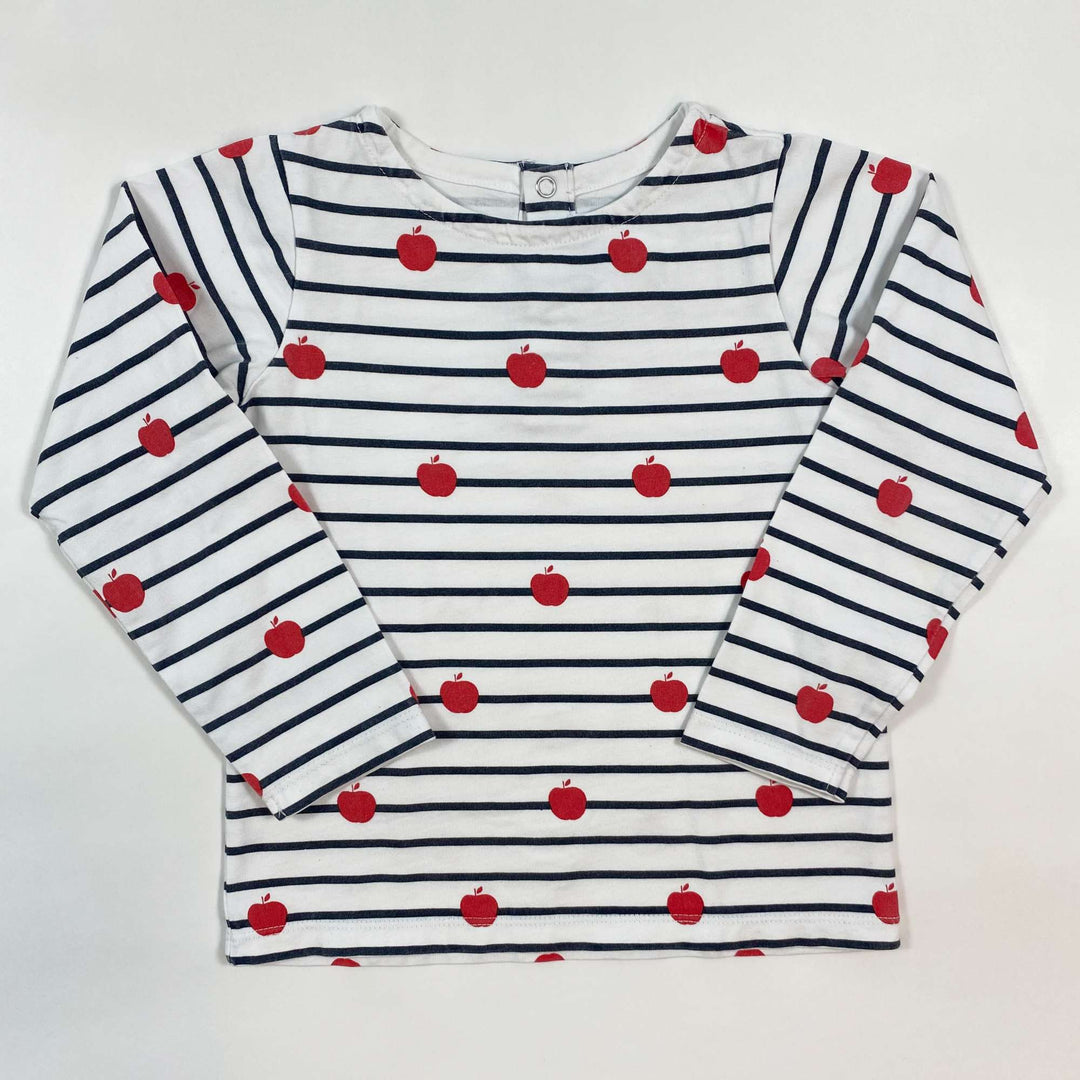 Jacadi apple print long-sleeved t-shirt 4Y/104 1