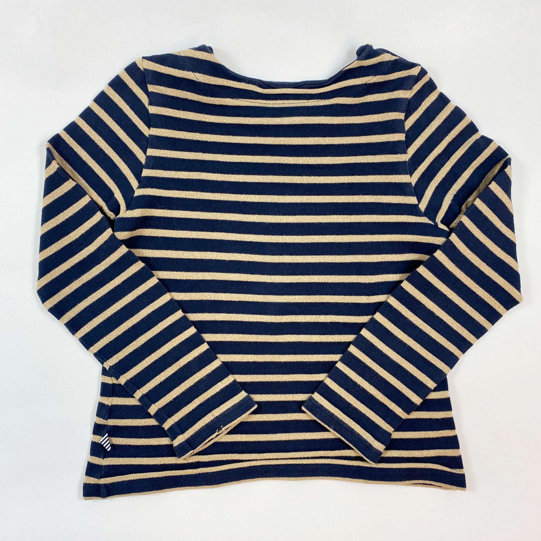 Petit Bateau navy/gold mariniere top 8Y/128 2