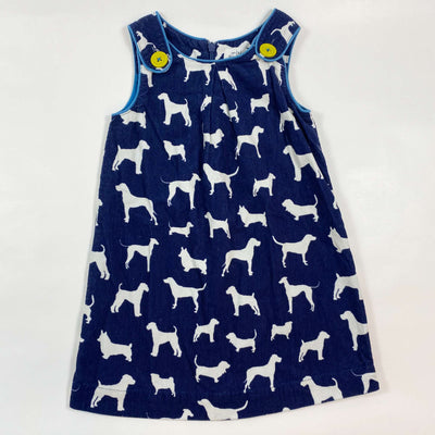 Mini Boden blue corduroy dog print dress 2-3Y 1