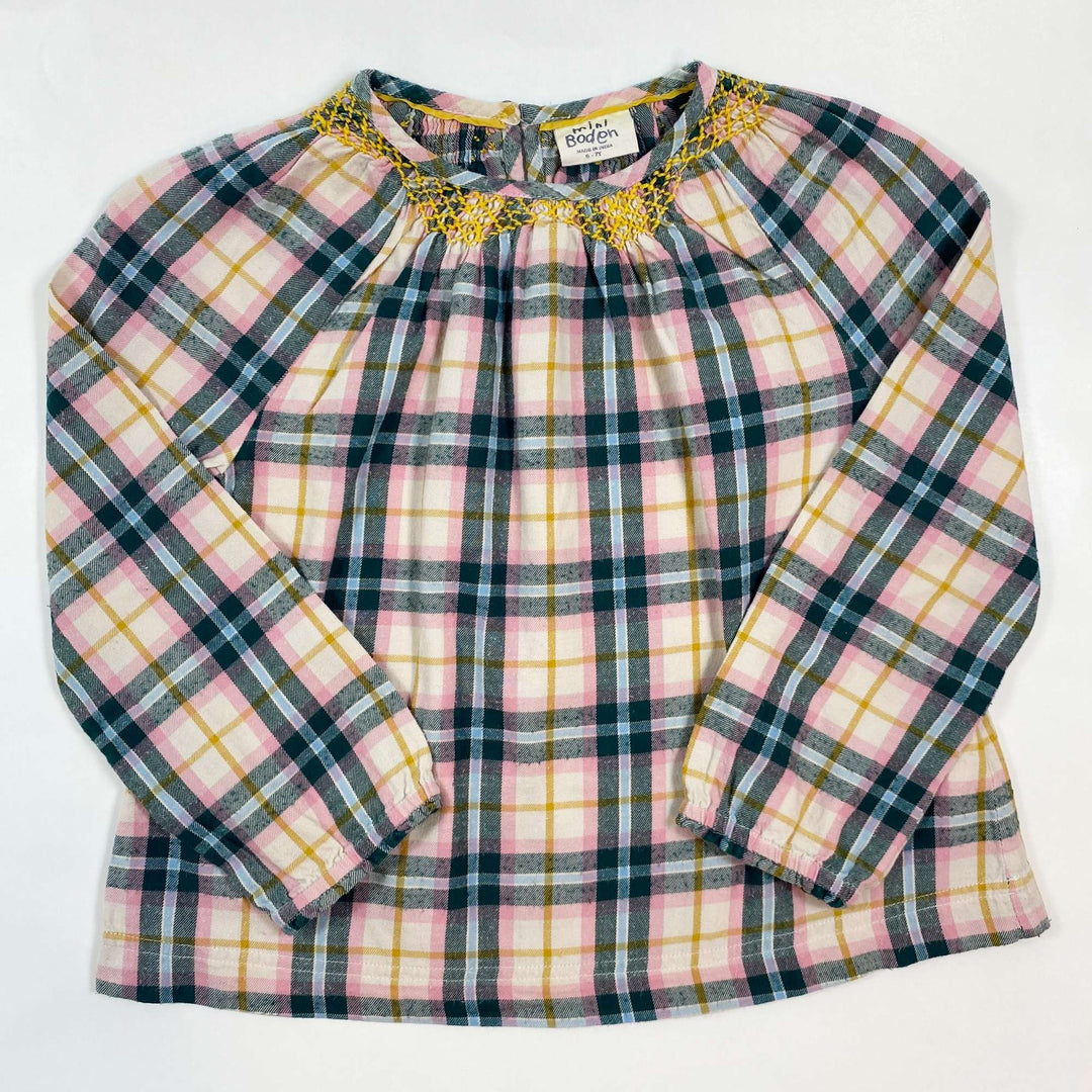 Mini Boden checked blouse 6-7Y 1