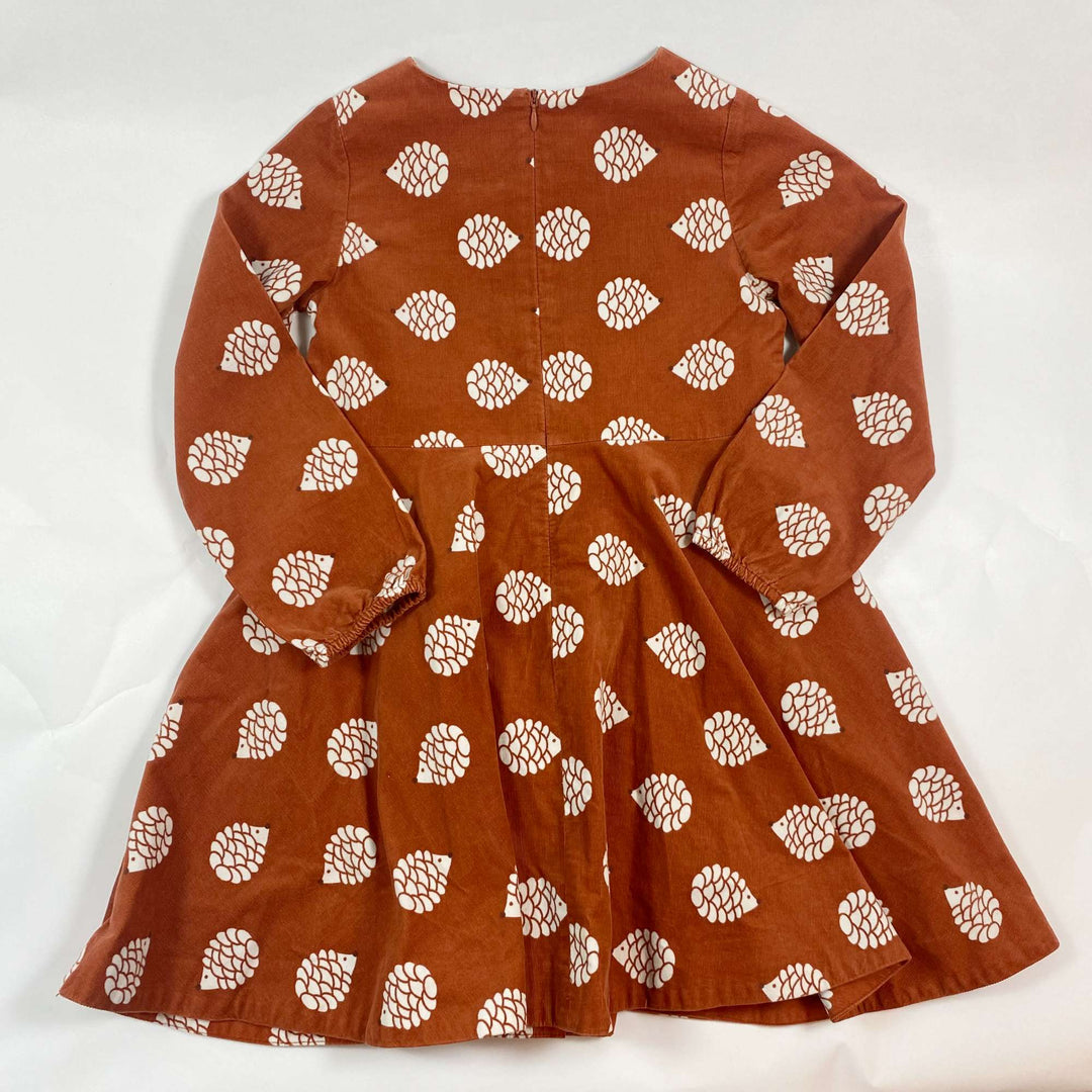 Jacadi hedgehog print fine corduroy dress 8Y/128 3