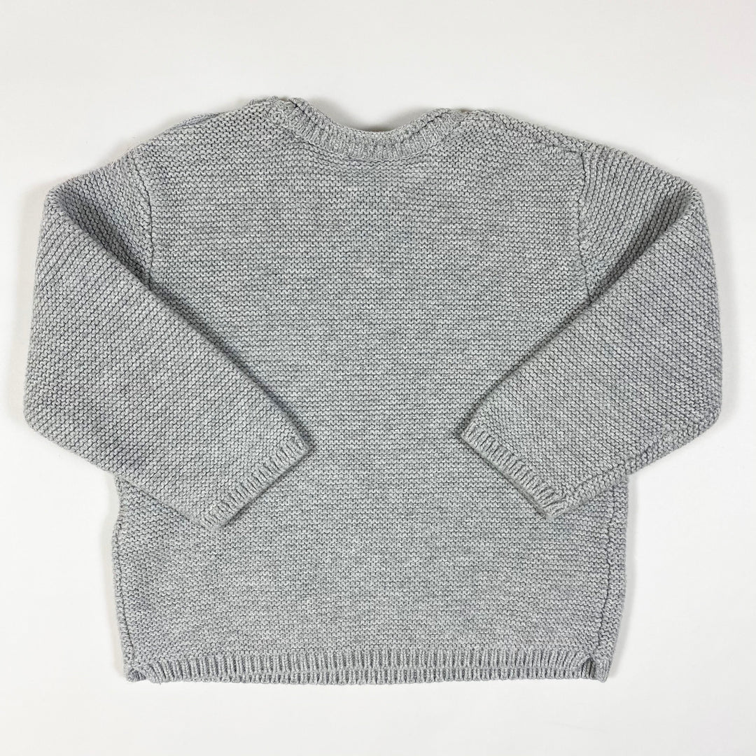 Zara grey cotton knit pullover 6-9M/74